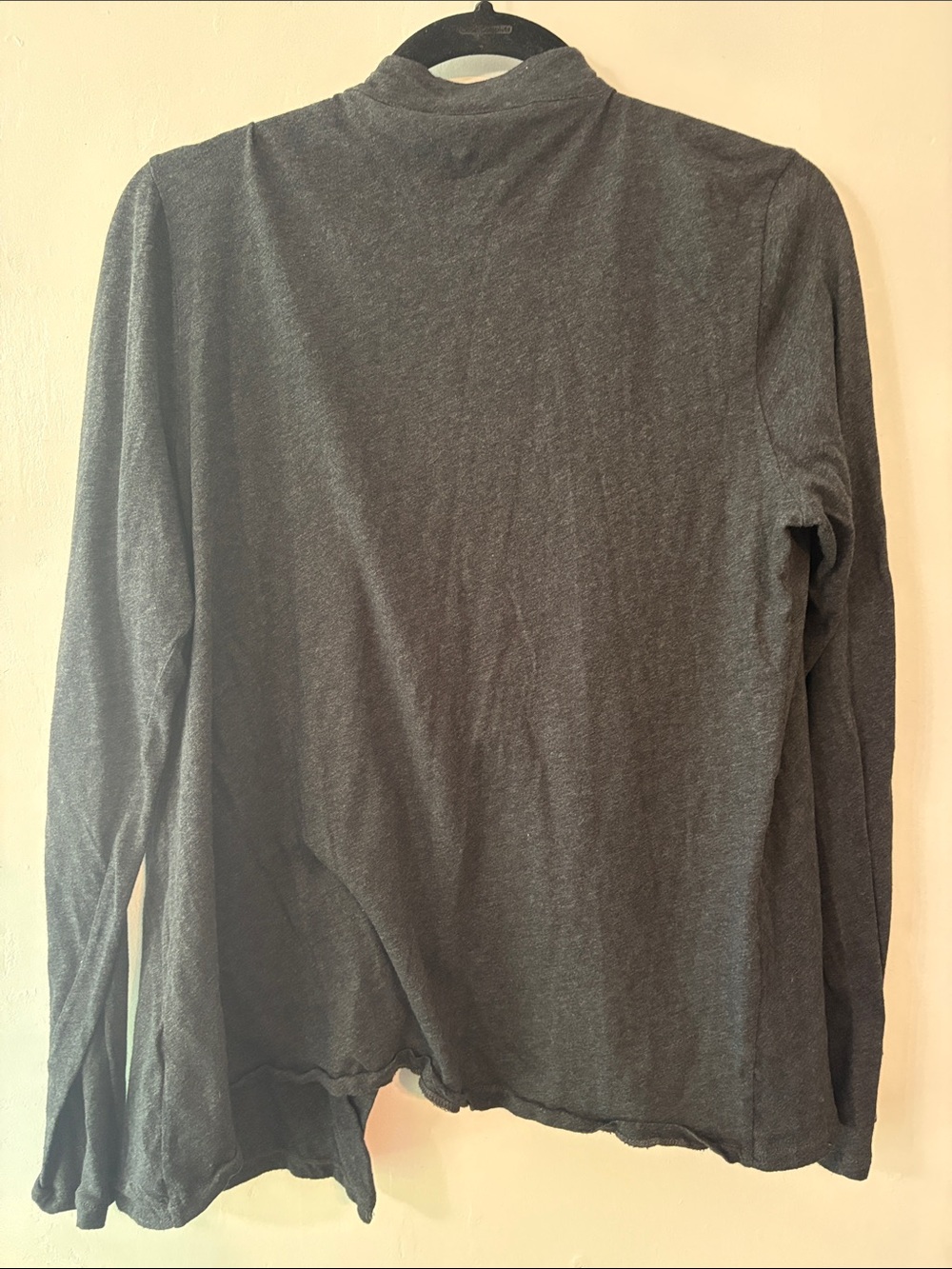 J. Crew Dark Charcoal Open Draped Cardigan - Picture 3 of 5